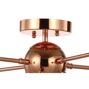 Copper 30.5" Sputnik Metal LED Flush - JONATHAN Y
